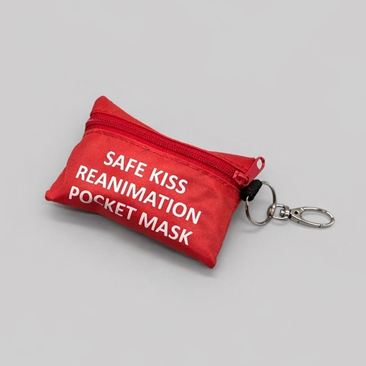 Pocketmask nyckelring med ventil + skyddshandskar (HLR-kit) CPR Pocket Mask Keychain with Valve + Protective Gloves (CPR Kit) - Image 1