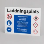 Skylt Laddplats A3 – Säkerhetsskylt för laddningsplats