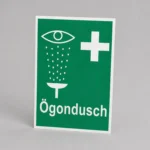 Skylt Ögonskölj A5 – Dubbelsidig